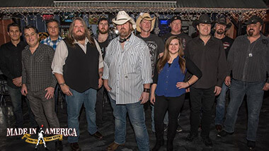 Members of the band Made in America, which performs a tribute concert to country singer Toby Keith.