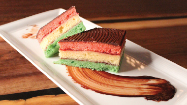 rainbow layered cake