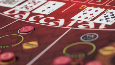 widok stołu baccarat