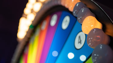 prize wheel with lights