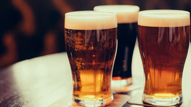 3 types of beer on table