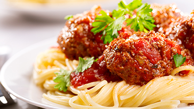 Spaghetti and meatballs